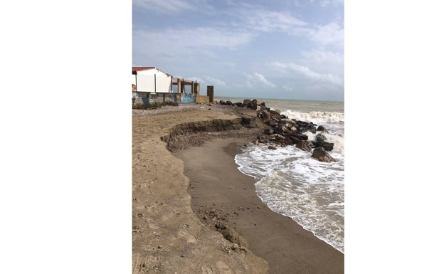 Estado en que ha quedado una playa. 