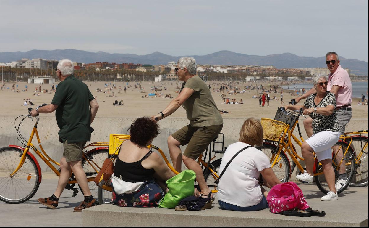 Playa de la Malvarrosa de Valencia, este viernes. 