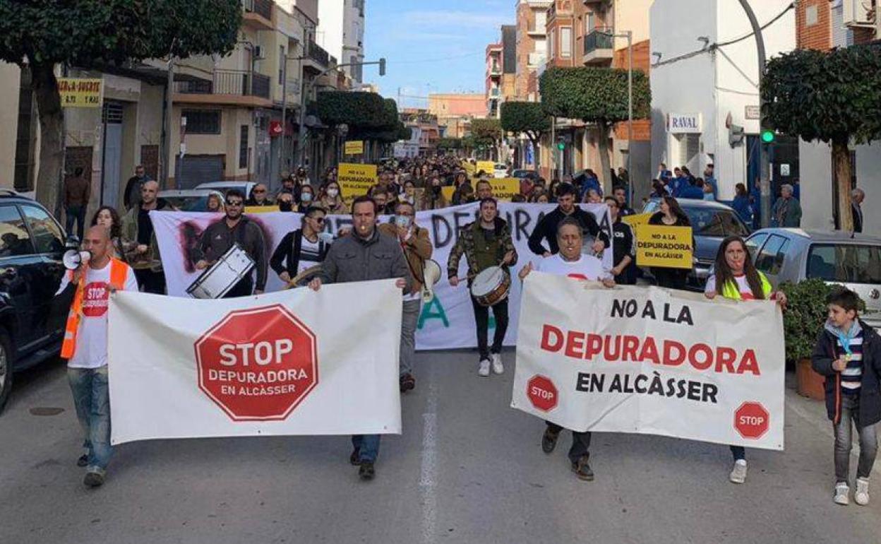 Un momento de la manifestación. 