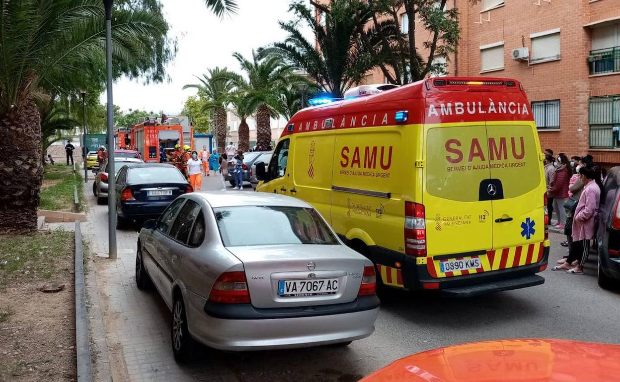 Una unidad SAMU en un servicio urgente.