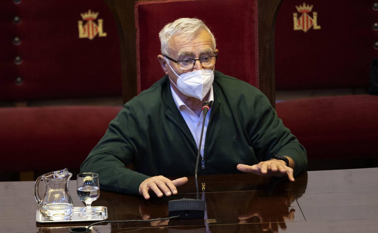 Ribó, durante la reunión del Cecopal para gestionar la crisis de Ucrania.