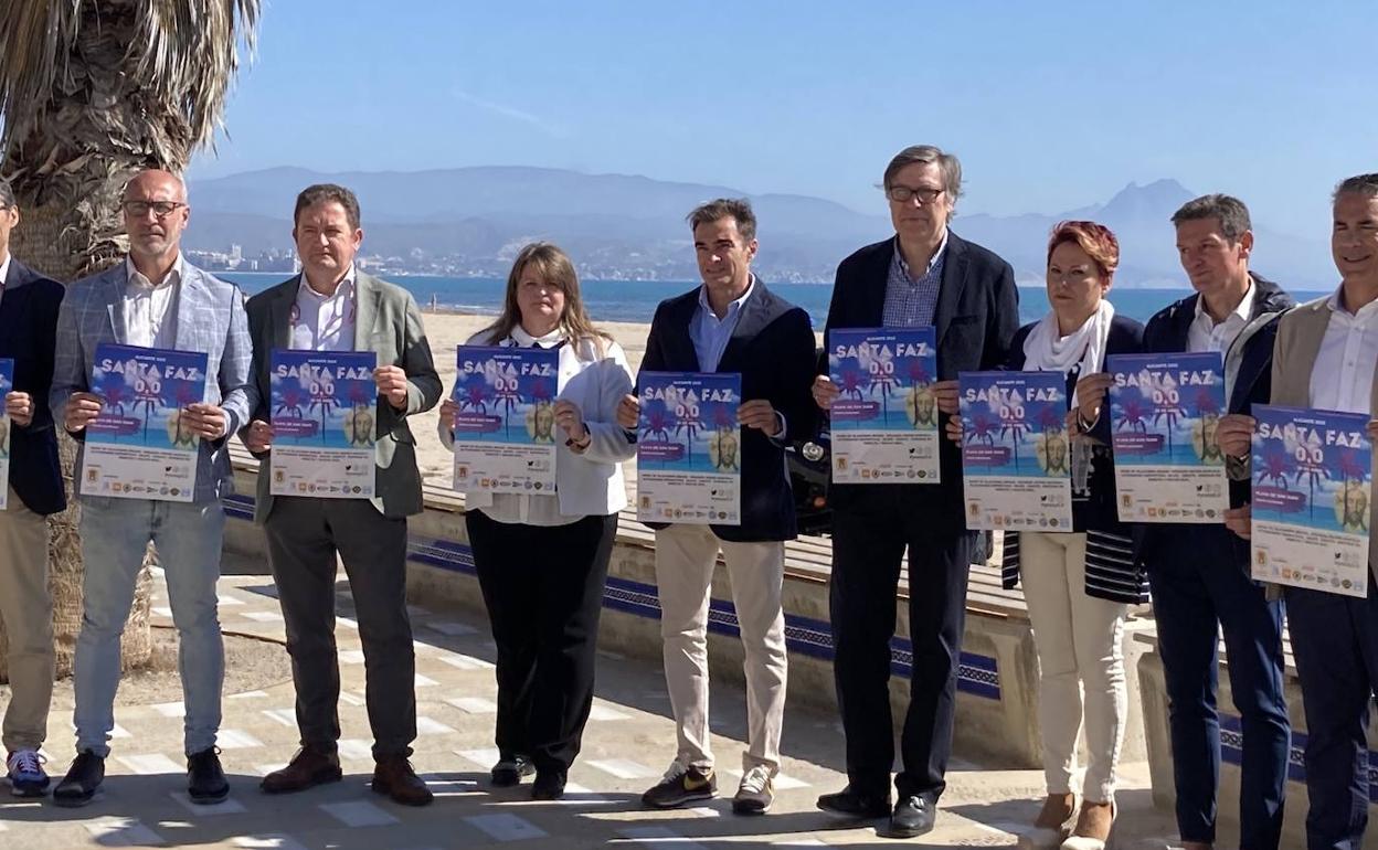 El evento se ha presentado esta mañana en la playa de San Juan de Alicante. 