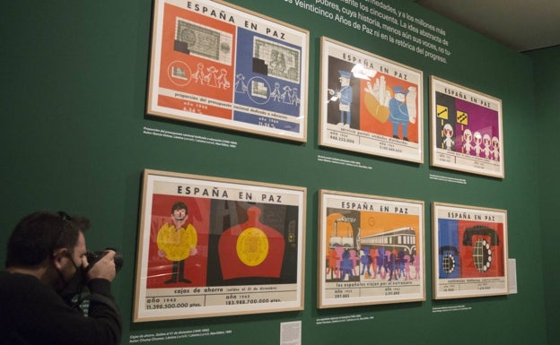 Los carteles que en 1964 conmemoraron los '25 años de la paz española' diseñados por creadores como Julián Santamaría, Chumy-Chúmez y Bort, entre otros. 