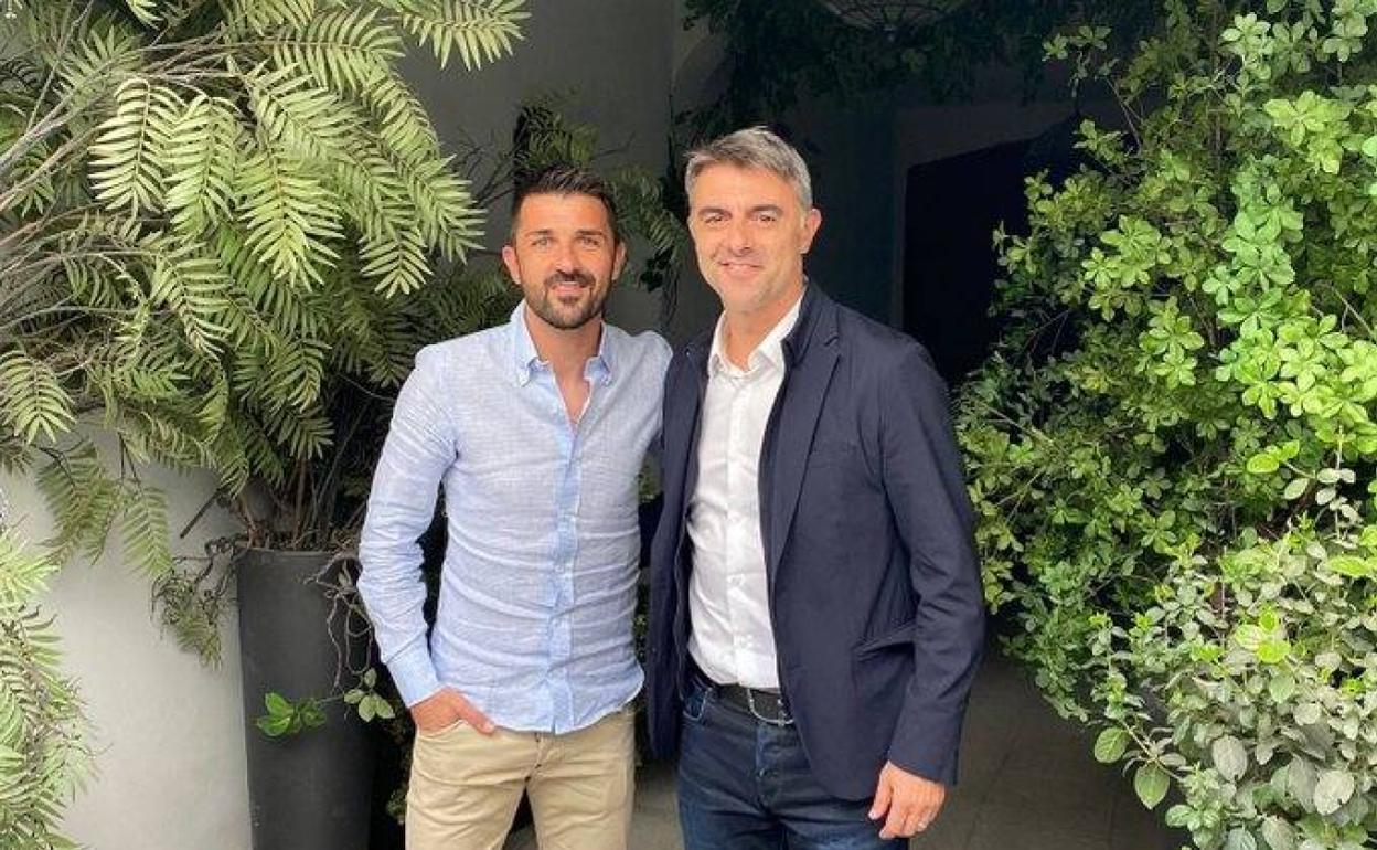 David Villa y Claudio Javier 'Piojo' López. 