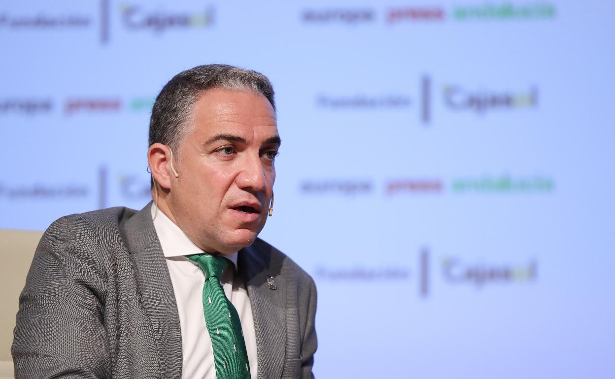 El coordinador general del PP y consejero andaluz de Presidencia, Elías Bendodo. 