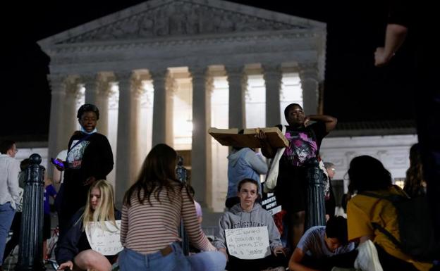 Protestas frente al Supremo en EE UU.