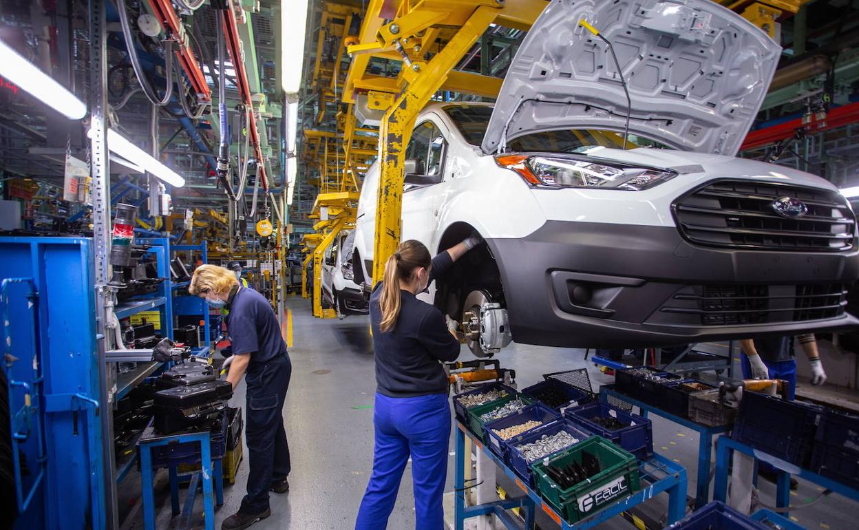 Trabajadoras de Ford en Valencia. 