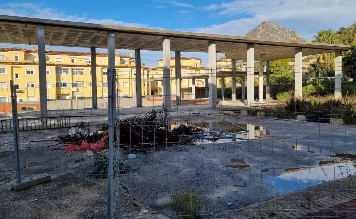 Las obras paralizadas del auditorio de Xàbia. 