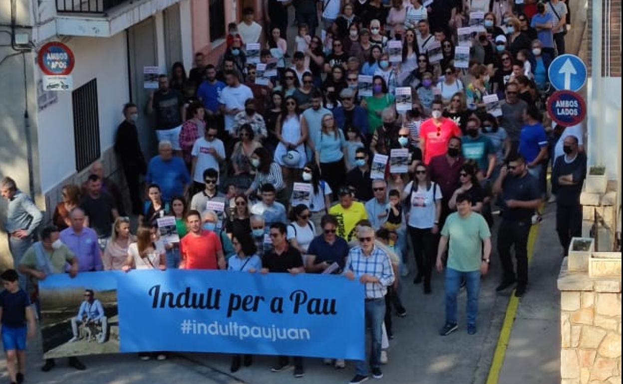 Manifestación en Antella a favor del indulto. 