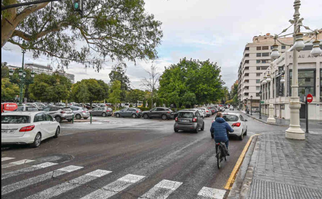 Ubicación de la Alameda por la que circulará el nuevo carril bici.