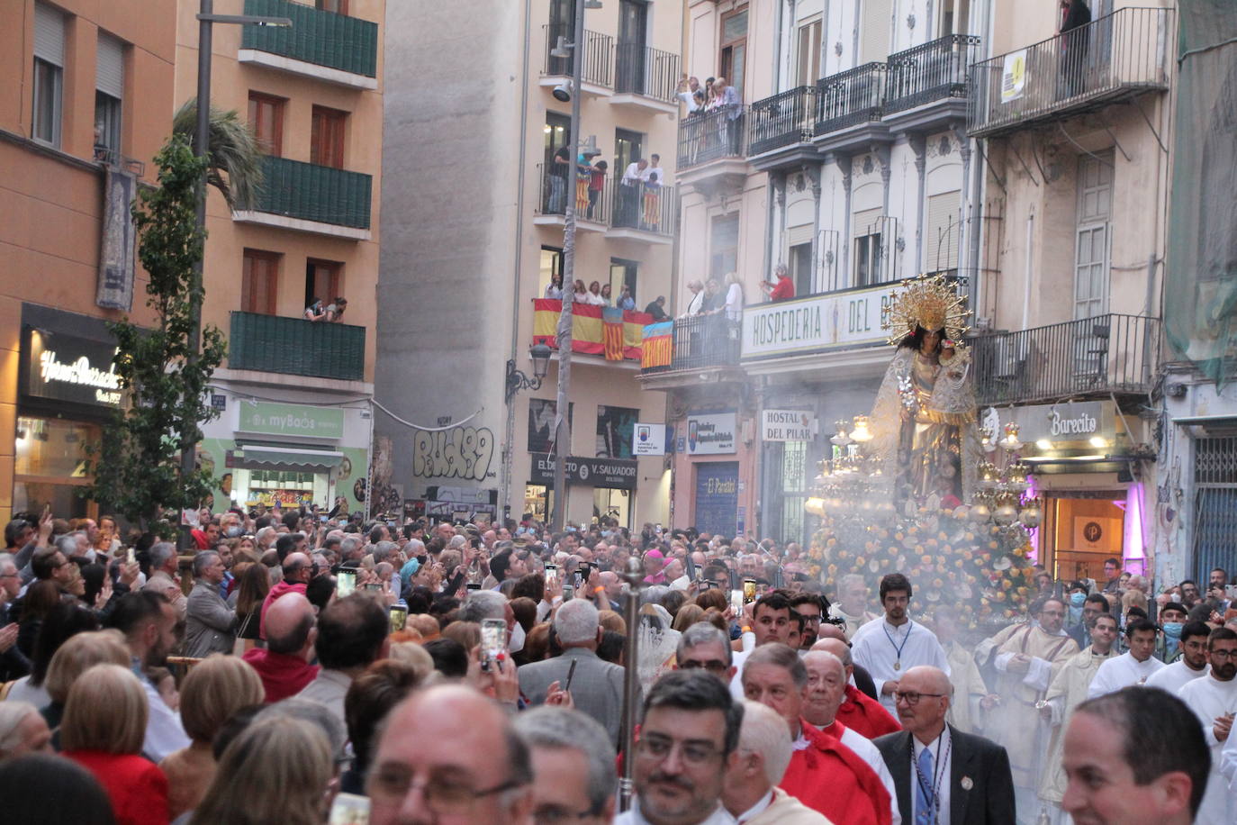 La patrona de Valencia vuelve a procesionar por el centro de la ciudad con dos cambios en el recorrido