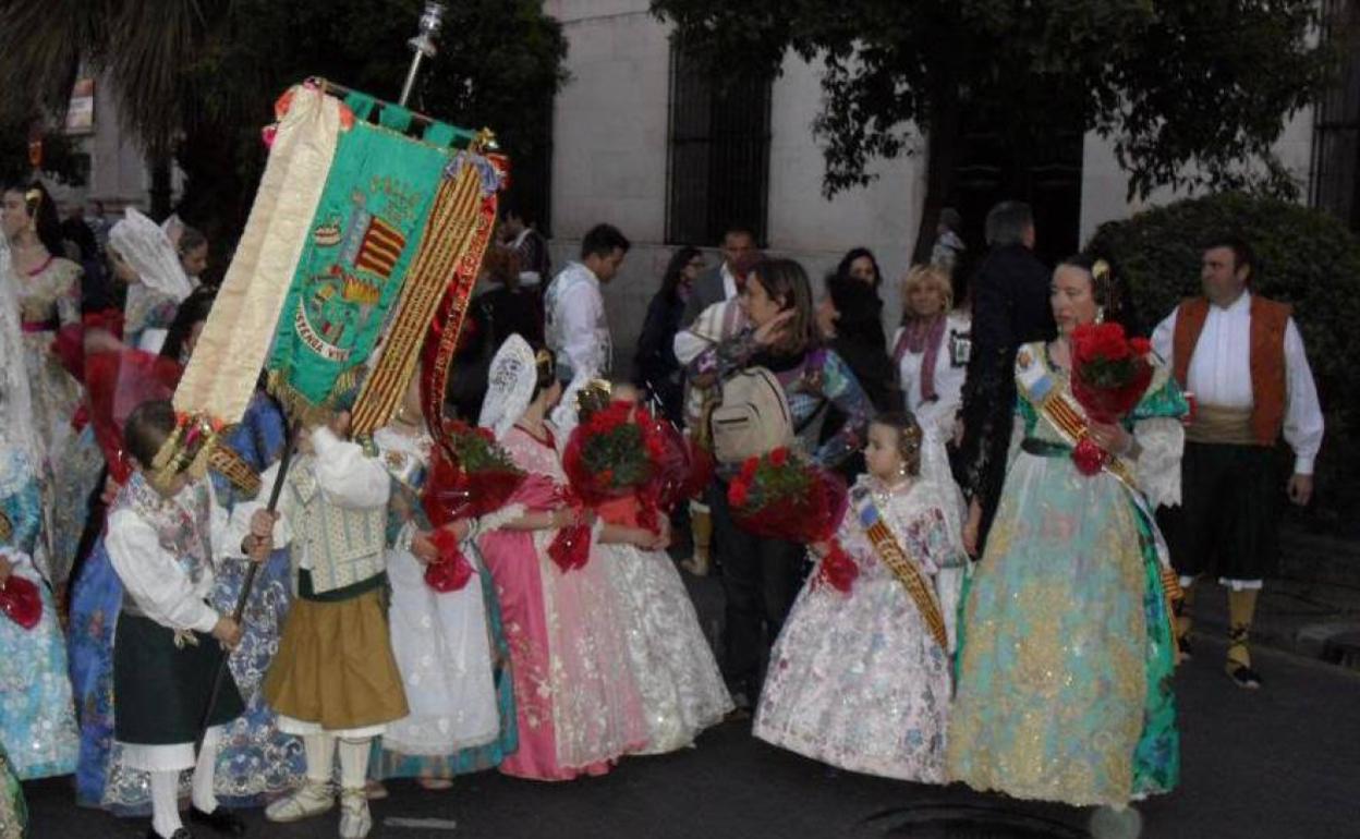 Antigua comisión Doctor García Brustenga-Vicente Barera Cambra, antes de salir a una Ofrenda 