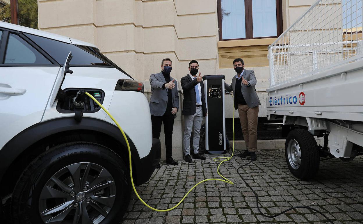 Punto de carga de vehículos eléctricos en el Palacio Provincial. 