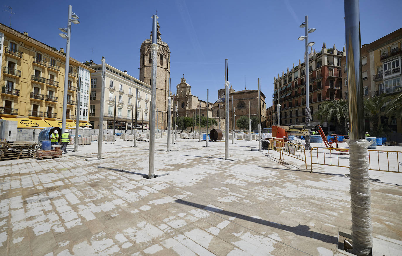 Reforma de la plaza de la Reina de Valencia (19/05/2022). 