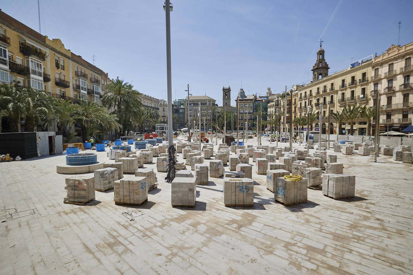 Reforma de la plaza de la Reina de Valencia (19/05/2022). 