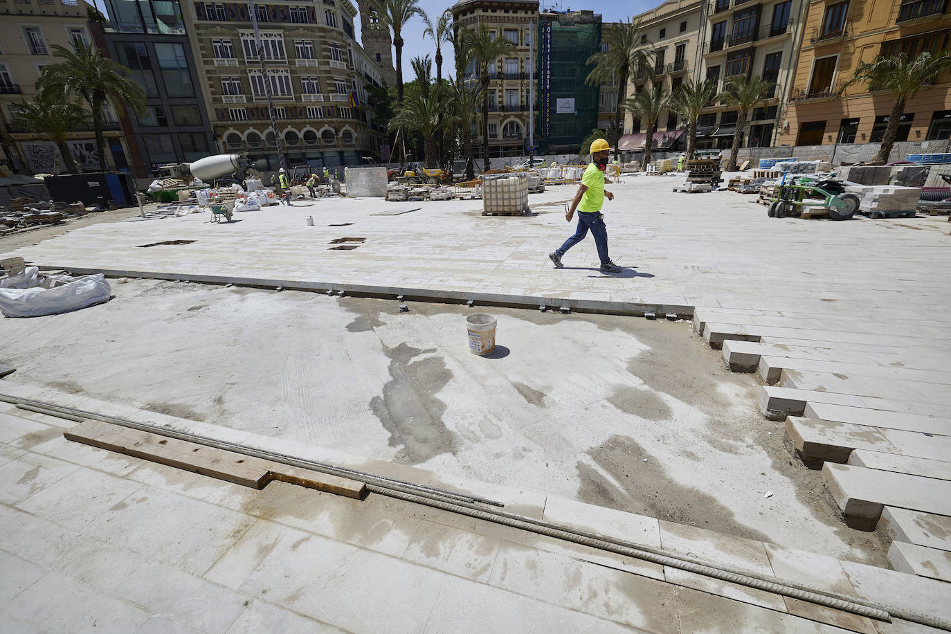 Reforma de la plaza de la Reina de Valencia (19/05/2022). 