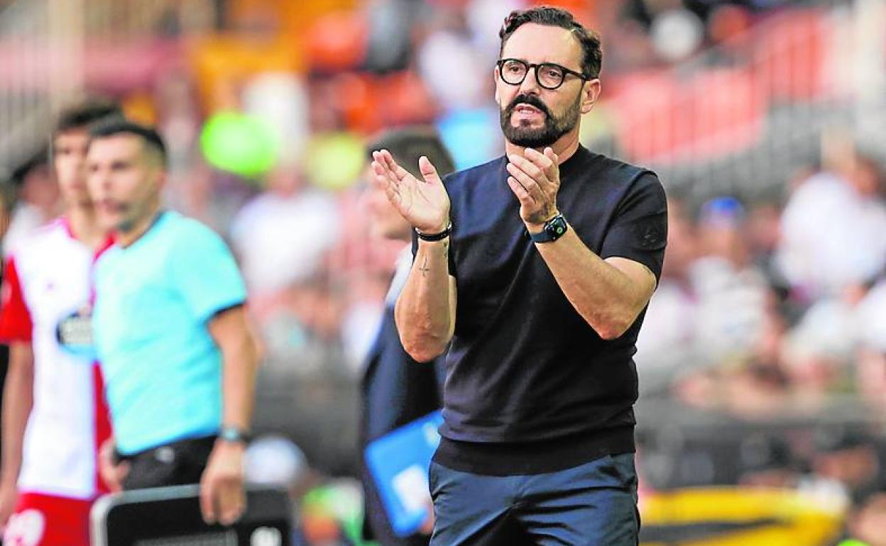 Bordalás, durante el partido ante el Celta