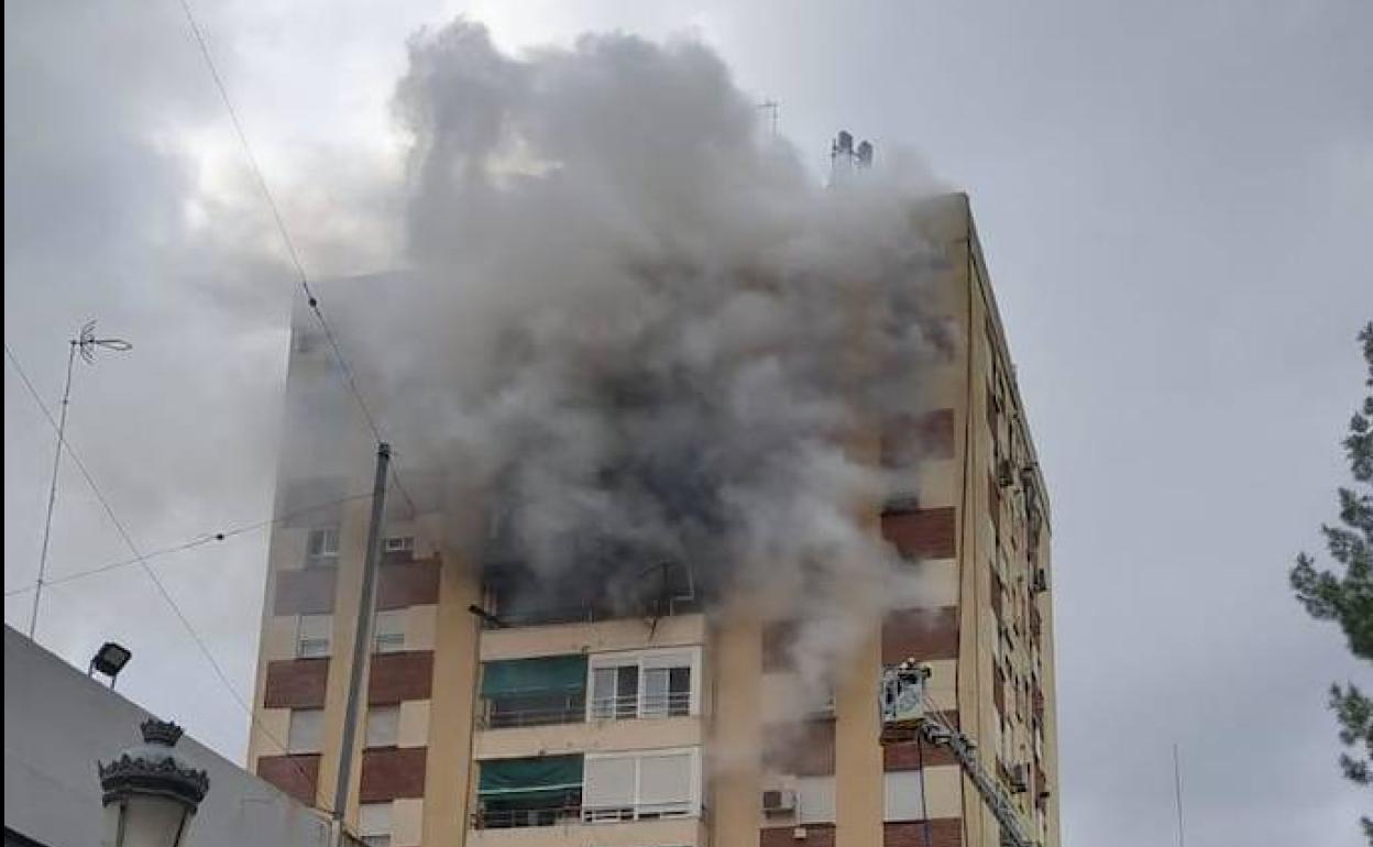 Vivienda en la que se ha producido el incendio.