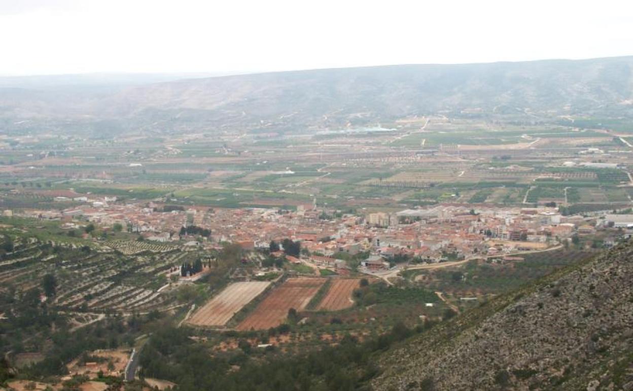 Vista general del término municipal de Vallada. 