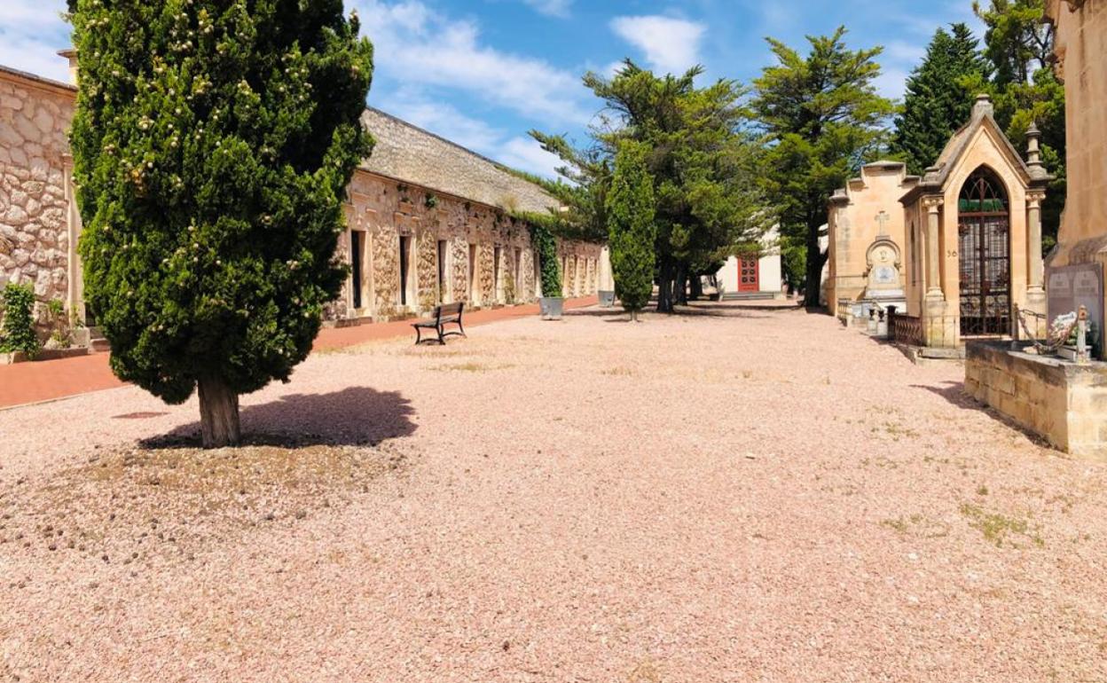 Parcela de terreno donde se construirá el mausoleo. 