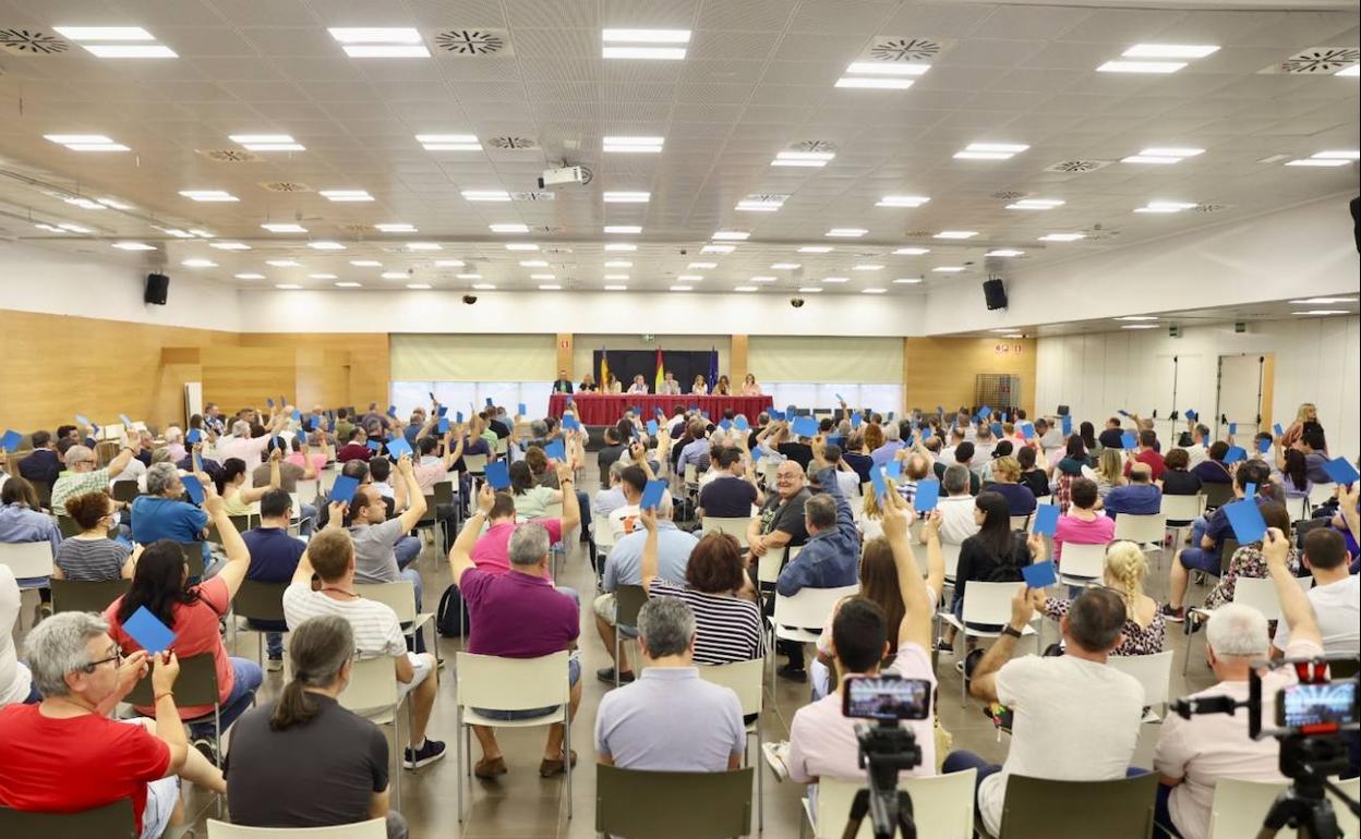 Celebración de la asamblea de presidentes del mes de mayo celebrada este martes.