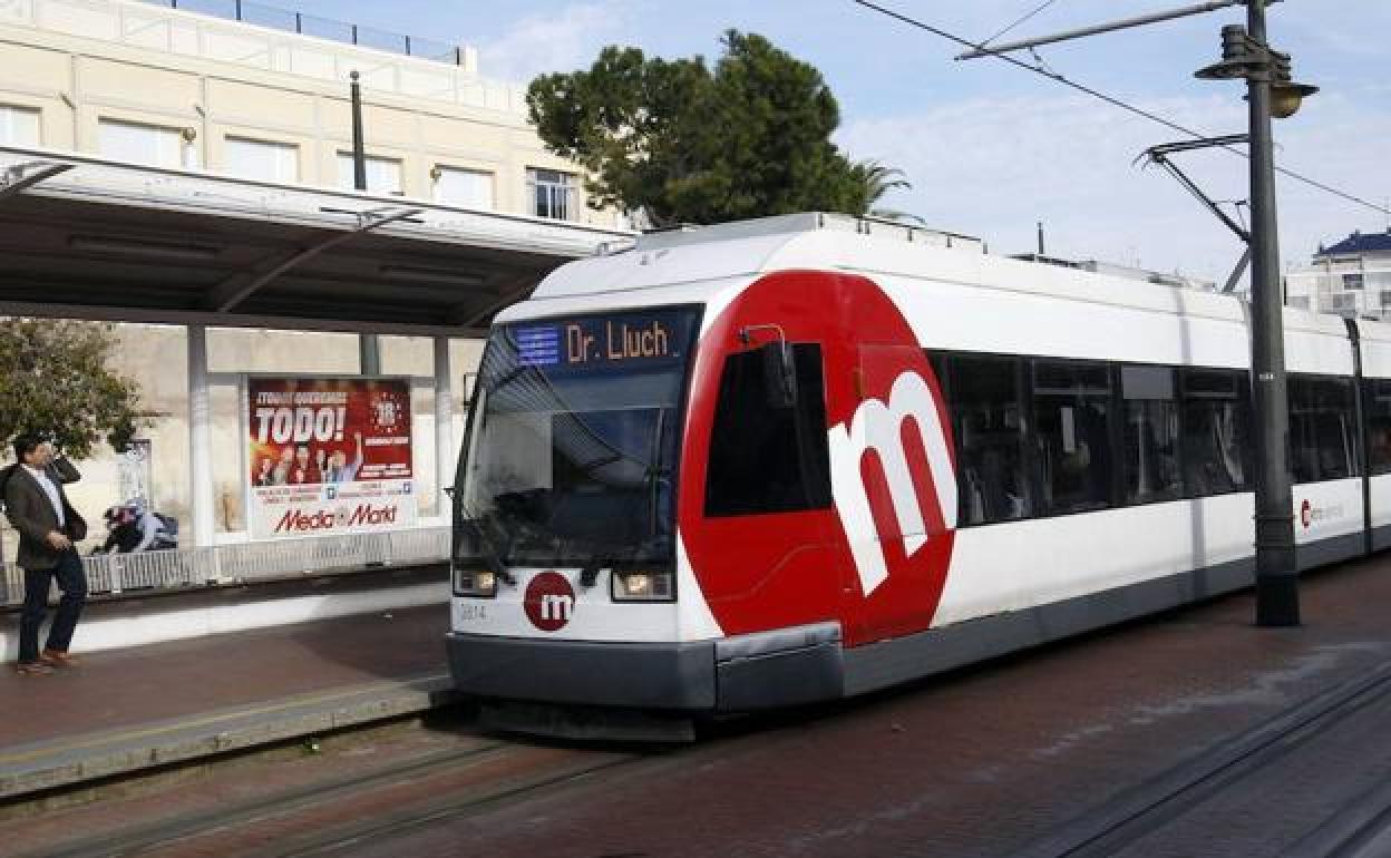 Un tranvía en Valencia.