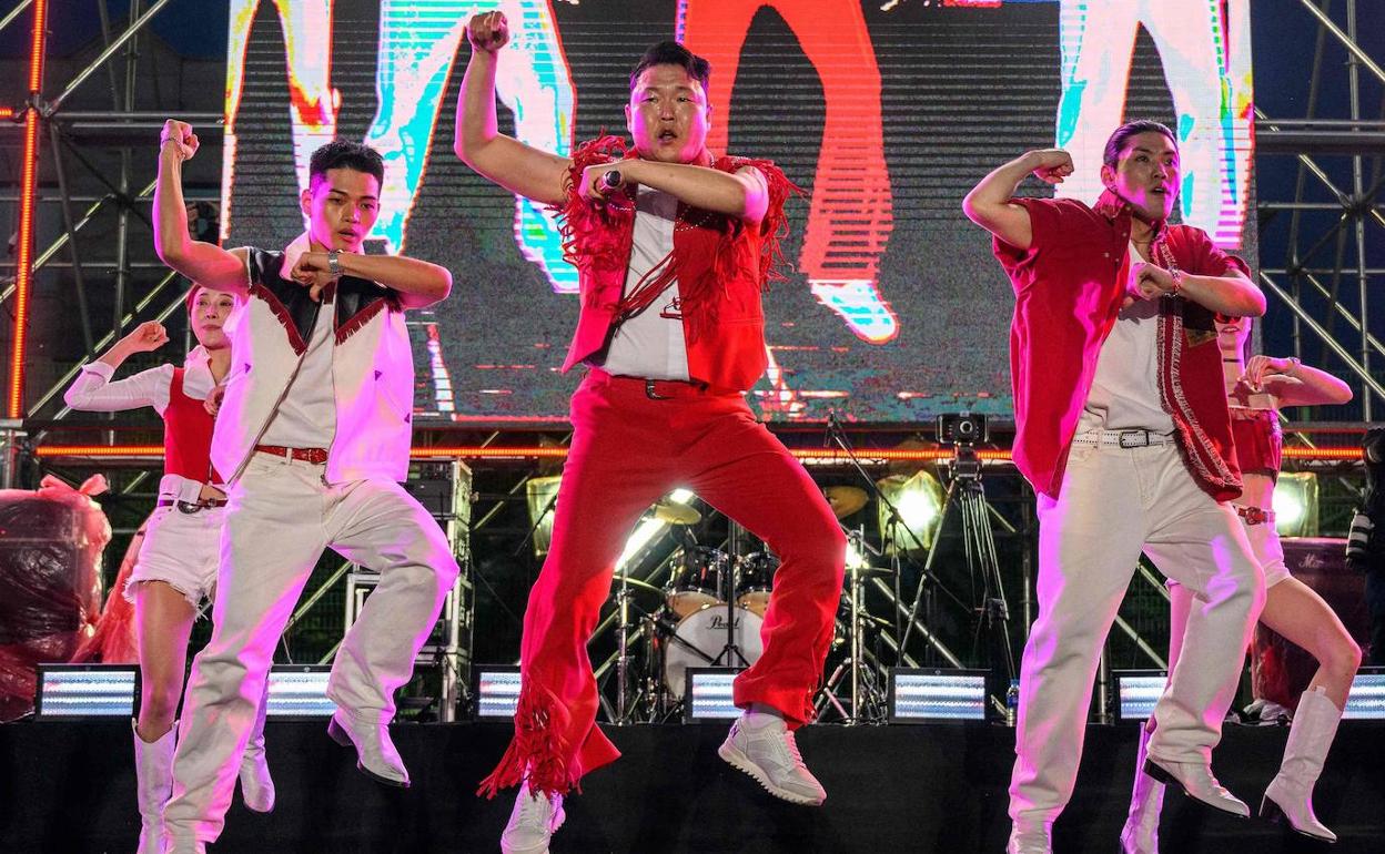 Psy, en un concierto en Seul el pasado 27 de mayo. 