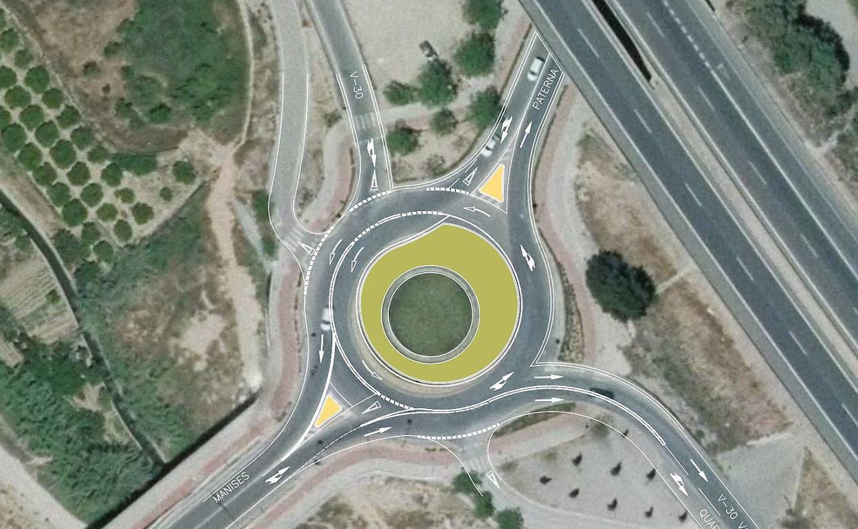 Las obras previstas en la glorieta. 