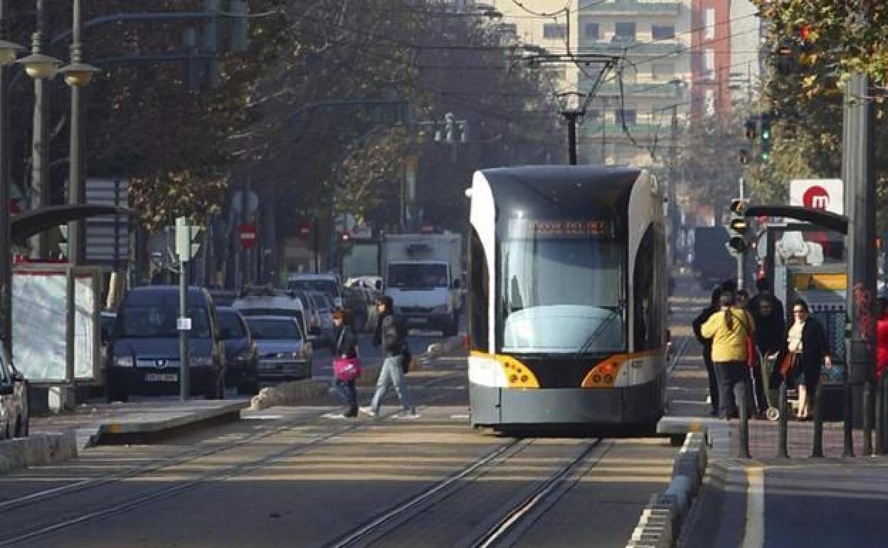 Tranvía en Valencia. 