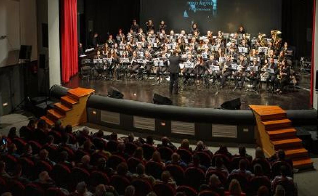 Filarmónica Alcudiana en un concierto.