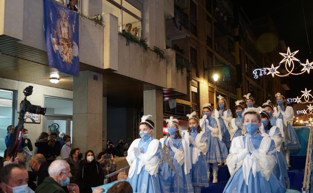 Angelets de Ontinyent en la edición condicionada por la pandemia. 