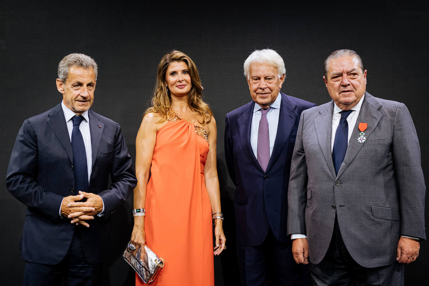 Nicolas Sarkozy, Esther Pastor, Felipe González y Vicente Boluda.