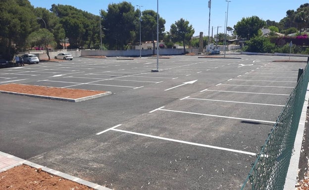 El parking de Les Rotes que se ha reabierto tras las obras de ampliación y acondicionamiento. 