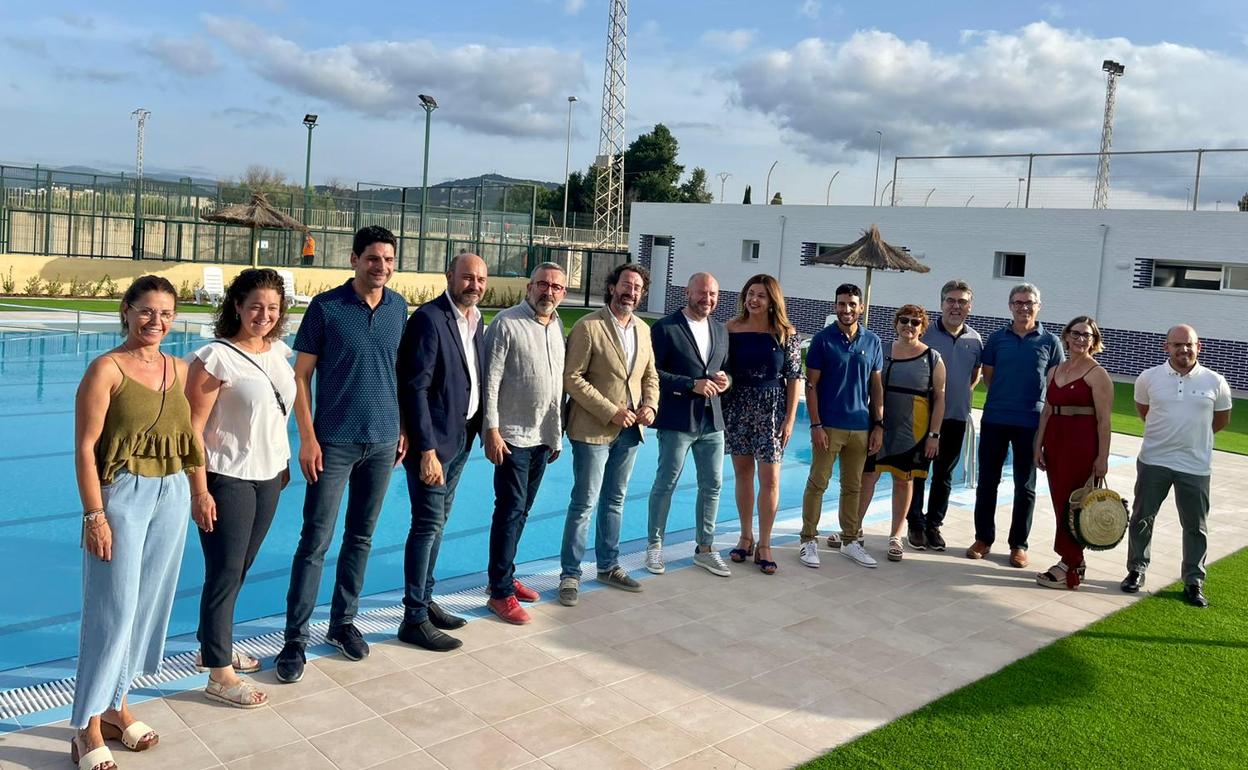 Visita a las instalaciones de la nueva piscina de Miramar. 