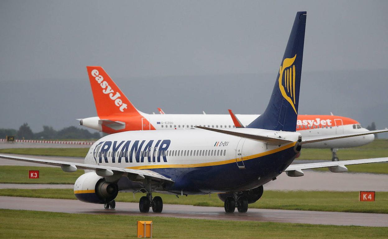 Un avión de Ryanair.