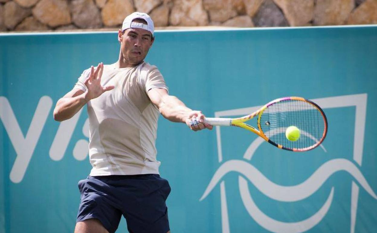 Nadal entrena en Mallorca.