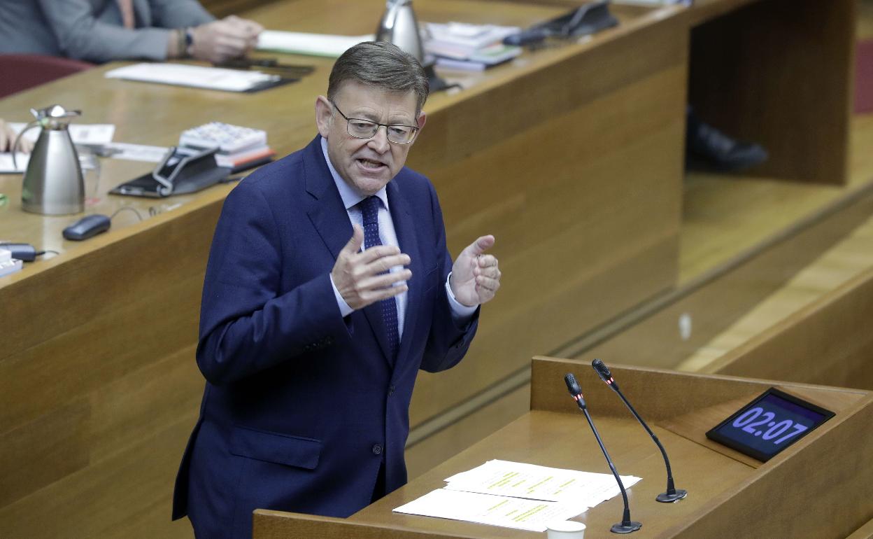 Puig en una intervención en Les Corts. 