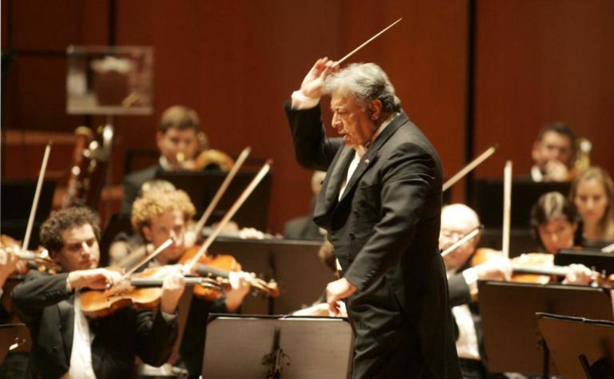 El compositor israelí Zubin Mehta durante un concierto en el Palau de les Arts. 