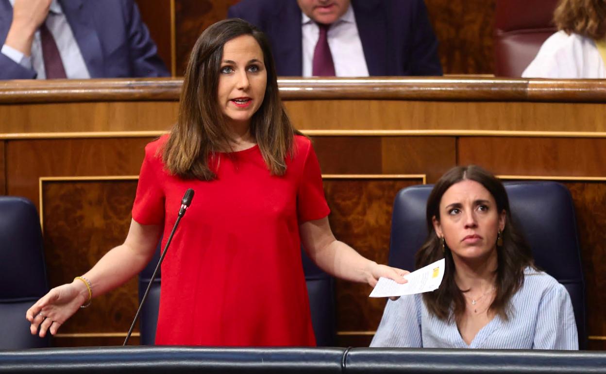 Ione Belarra, este miércoles, en el Congreso de los Diputados