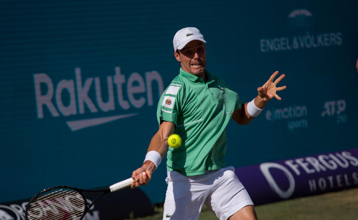 Roberto Bautista, durante el encuentro de semifinales del Mallorca Championships ante Bellier. 