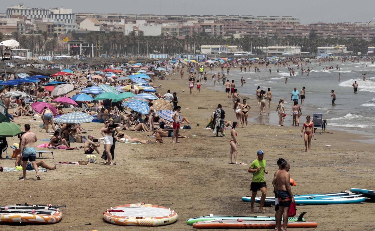 Playa de Valencia la semana pasada. 