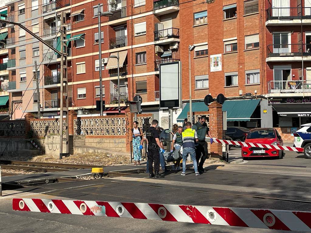 El tren arrolla a un hombre en Alfafar