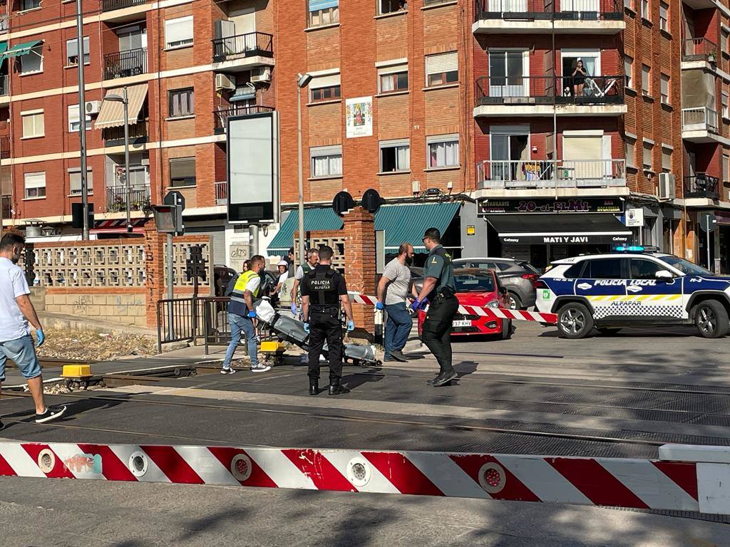 El tren arrolla a un hombre en Alfafar