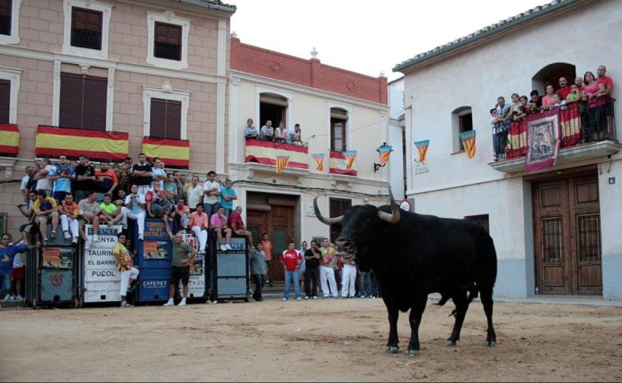 Imagen de archivo de un festejo taurino en Puçol. 