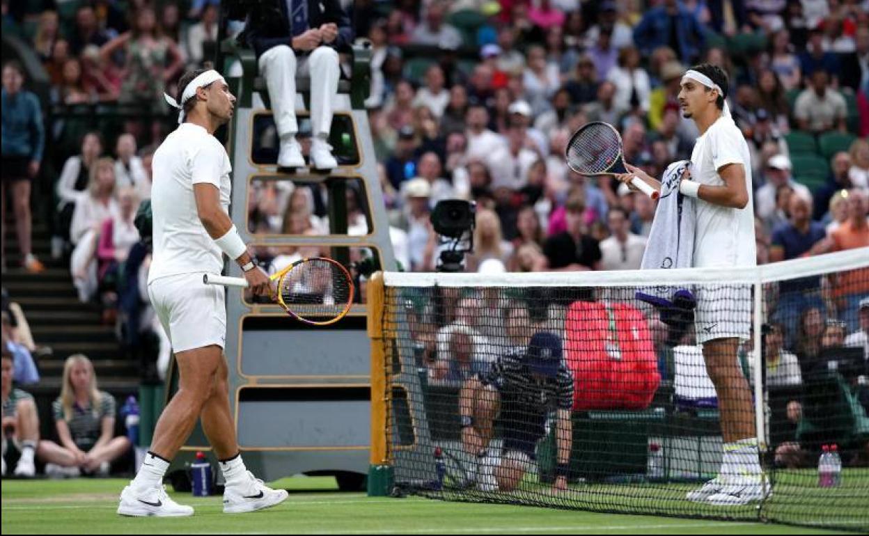 Nadal discute con el italiano Sonego.