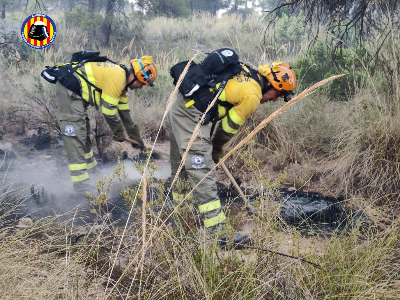 Fotos: Los bomberos luchan contra el fuego en el incendio de Venta del Moro