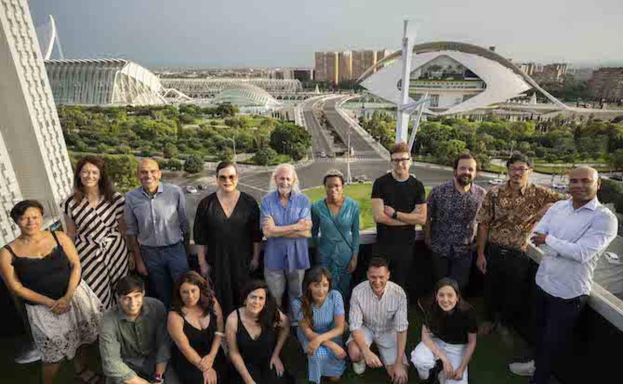 Los participantes en el campus de la Academia de Cine y Netflix en Valencia. 