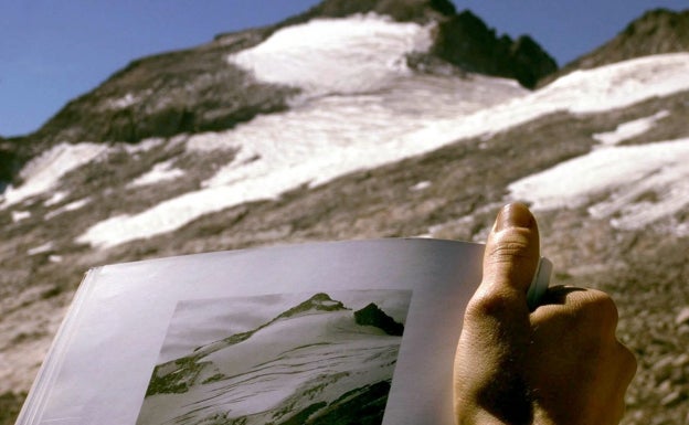 Glaciar Monte Perdido comparativa.