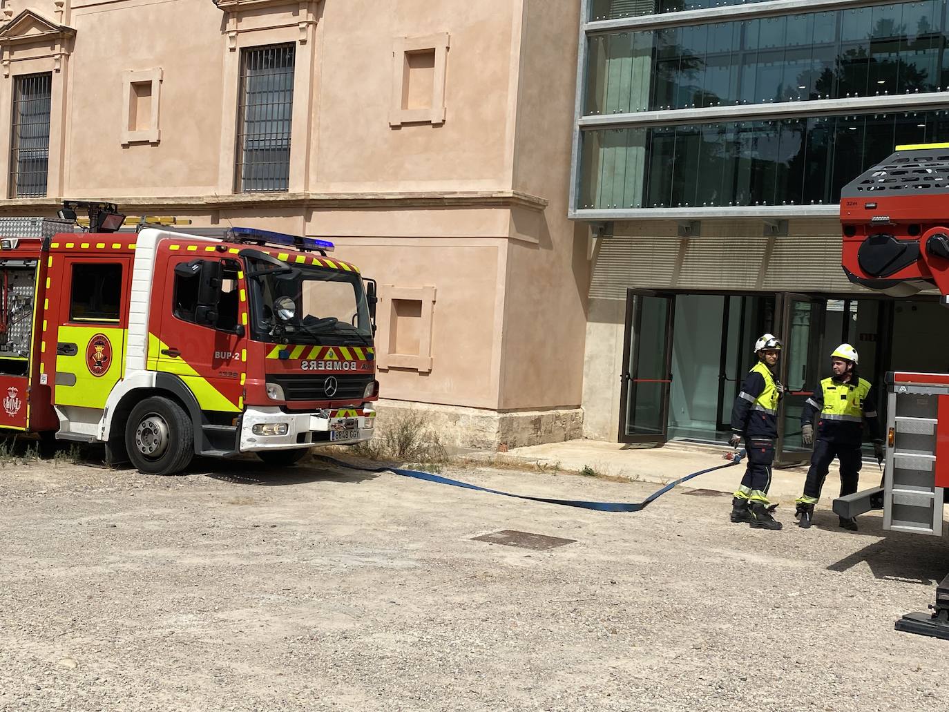 Fotos: Simulacro de incendio en el Museo de Bellas Artes de Valencia