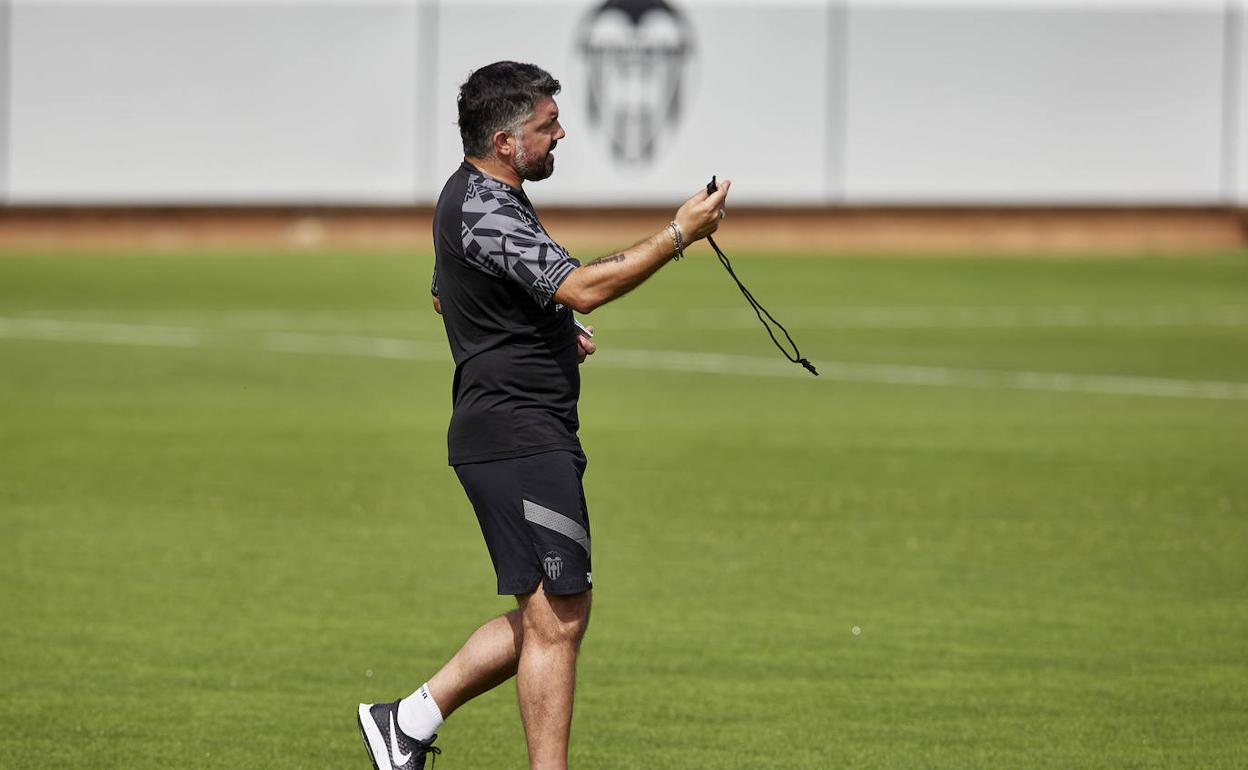 Genaro Gattuso, entrenador del Valencia. 